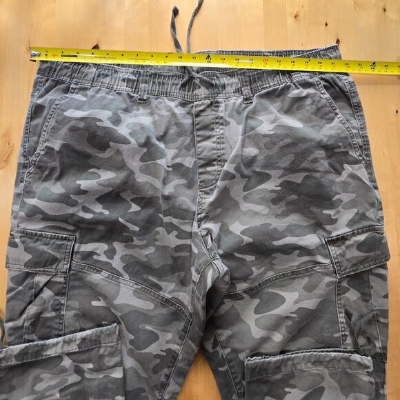 NO BOUNDARIES Nobo Men’s 2X Green Camo Camouflage Cargo Pants Draw String waist - Picture 6 of 6